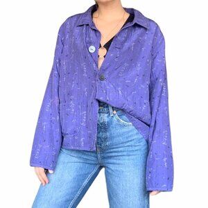 Purple Flower Light Spring Jacket